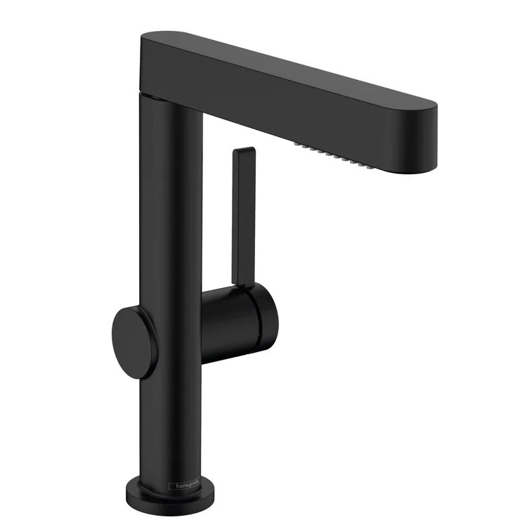 Lavatory Faucet Finoris 1 Lever ADA Matte Black 1.2 Gallons per Minute 2 Spray Pull Down Fixed