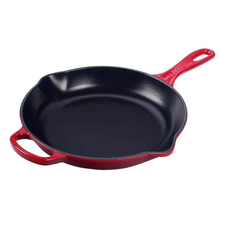 Signature 1.75-Quart (10.25") Cast Iron Skillet with Iron Handle - Cerise