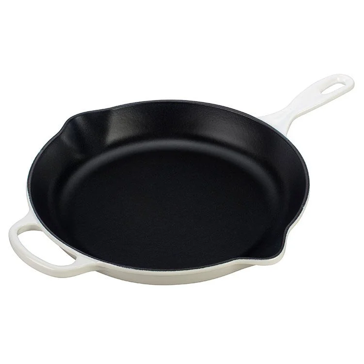 Signature 2-3/8-Quart (11.75") Cast Iron Skillet with Iron Handle - White