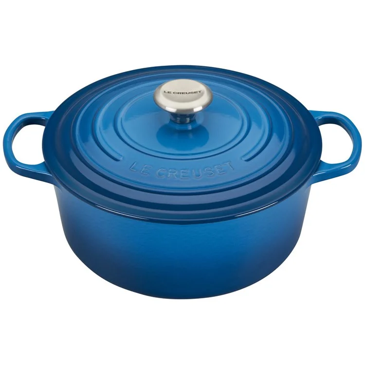 Signature 5.5-Quart Cast Iron Round Dutch Oven with Stainless Steel Knob - Marseille