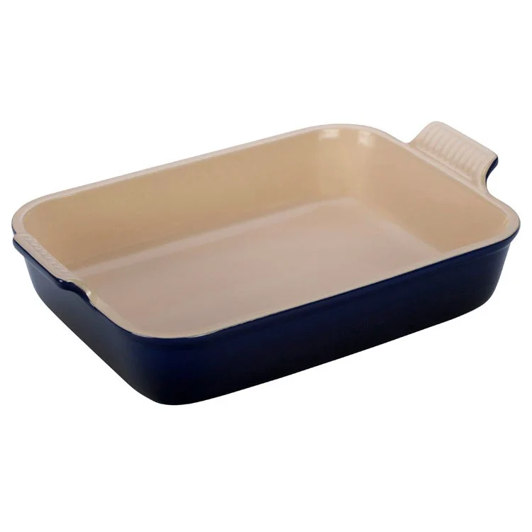 Heritage 4-Quart Stoneware Rectangular Dish - Indigo