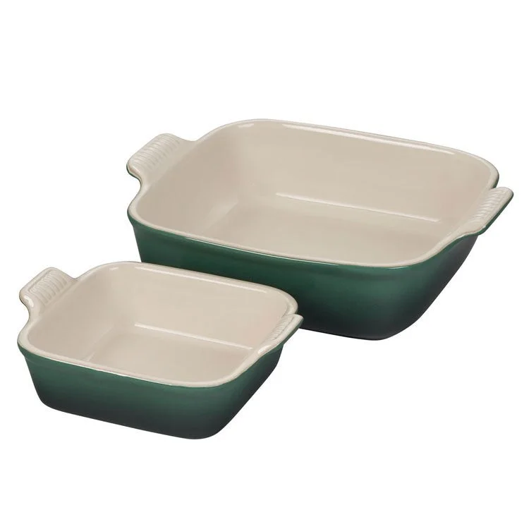 Heritage Stoneware Square Dishes Set of 2 - Artichaut