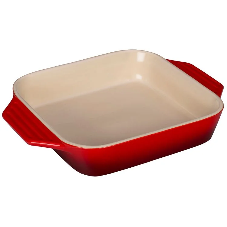 2.2-Quart (9.5") Stoneware Square Dish - Cerise