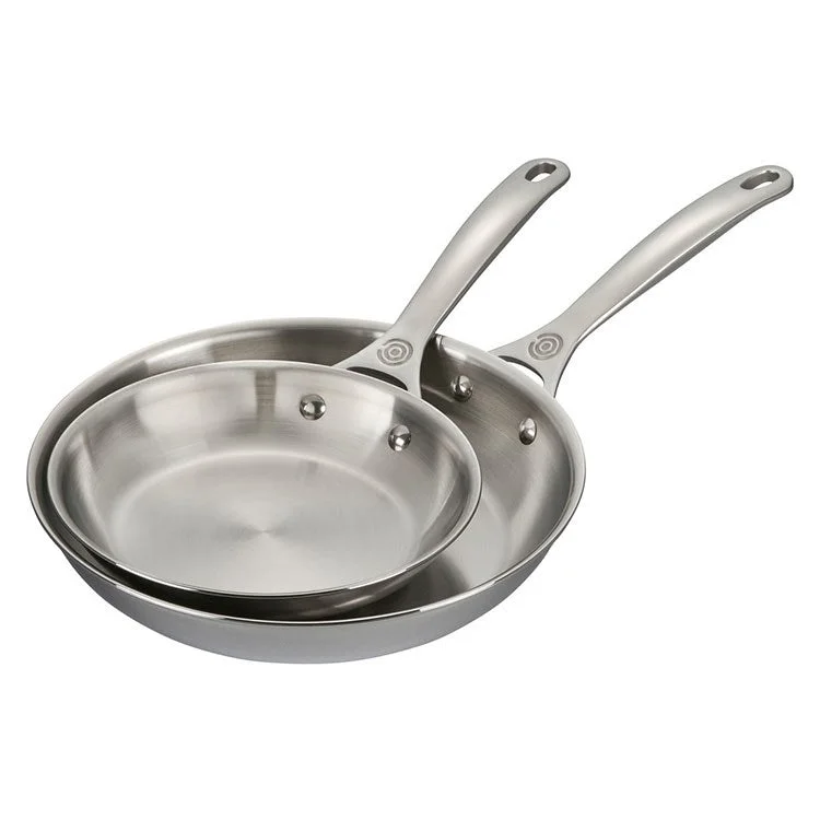 Two-Piece Stainless Steel Fry Pan Set