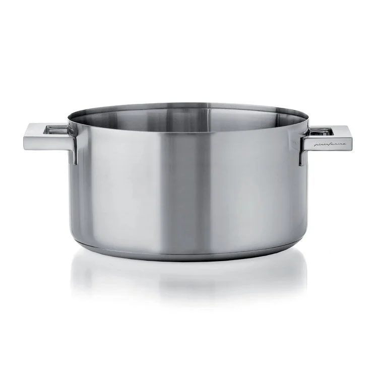 Stile 2.5-Quart 18/10 Stainless Steel 7" Casserole Pan with Lid/Two Handles