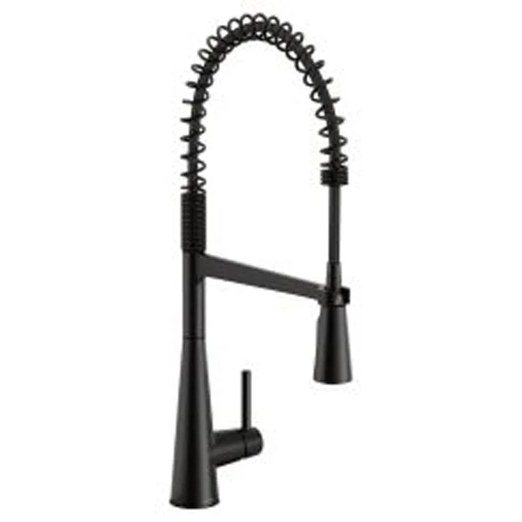 Kitchen Faucet Sleek 1 Lever ADA Matte Black Pull Down 1 Hole