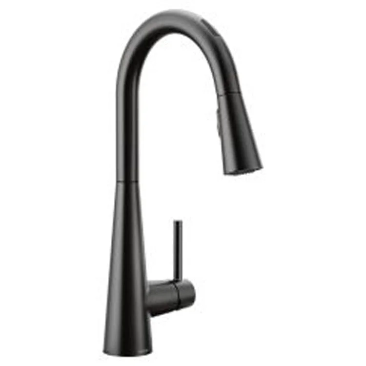 Kitchen Faucet Sleek Smart 1 Lever ADA Matte Black Pull Down