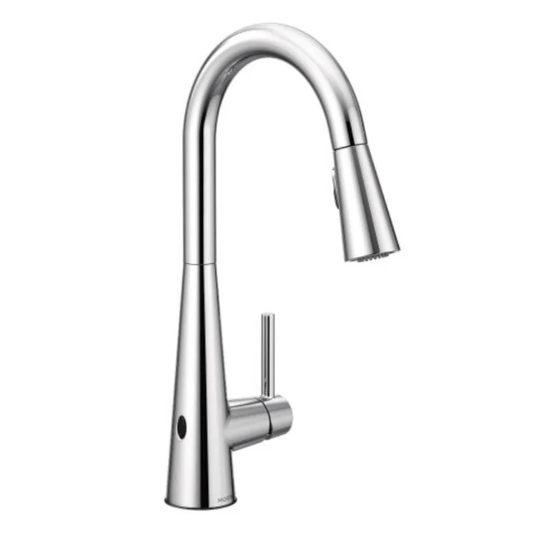 Sleek MotionSense Wave Single Handle High-Arc Pull-Down Kitchen Faucet