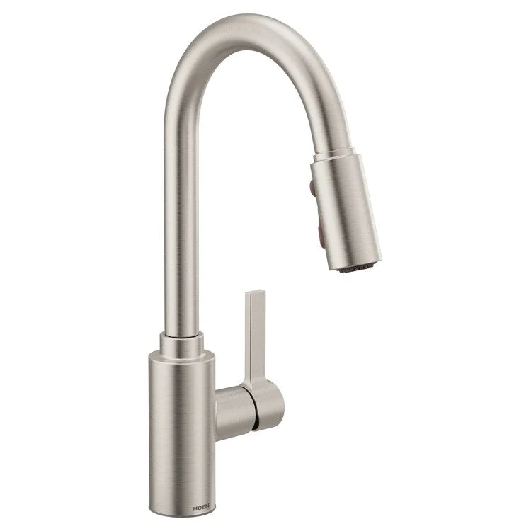 Kitchen Faucet Genta 1 Lever ADA Spot Resist Stainless Pull Down High Arc