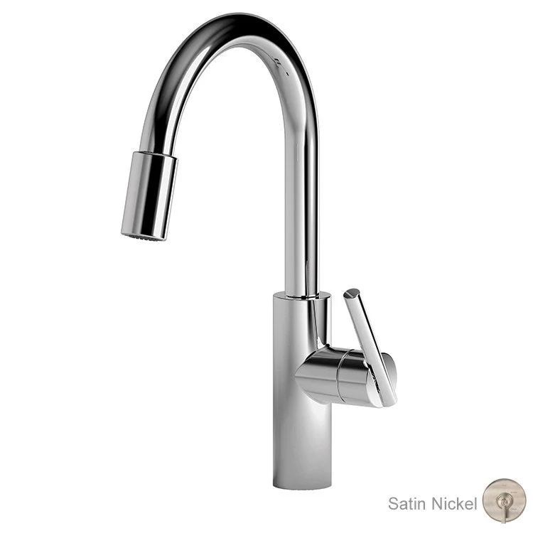 East Linear Single Handle Pull Down Kitchen Faucet