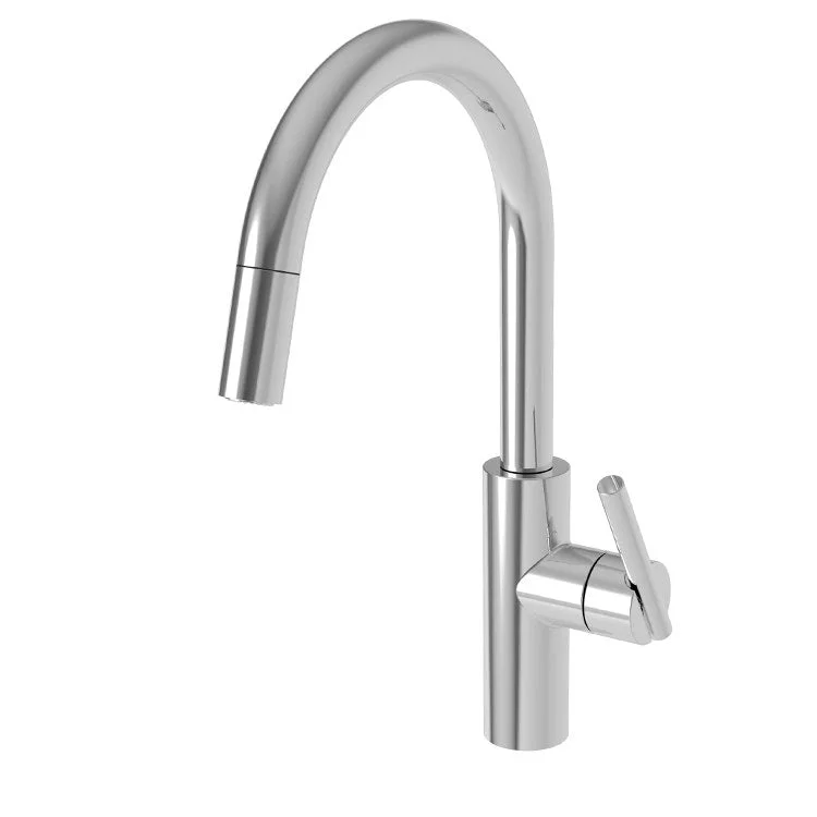 East Linear Single Handle Pull Down Kitchen Faucet