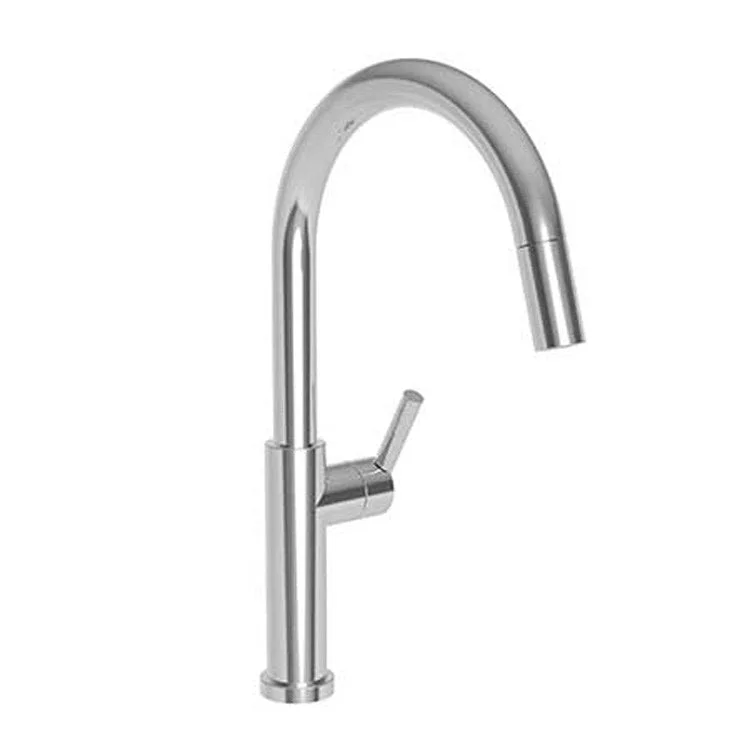 Kitchen Faucet East Linear 1 Lever ADA Satin Brass PVD Pull Down Spout Height 10 Inch 1.8 Gallons per Minute