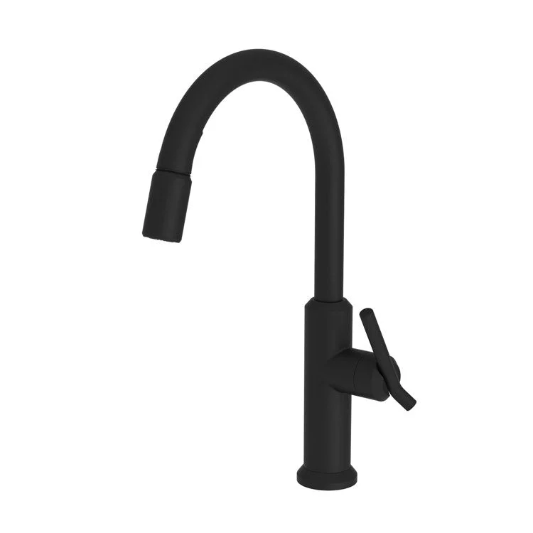 Kitchen Faucet Jeter 1 Lever ADA Flat Black Pull Down Spout Height 10-7/9 Inch 1.8 Gallons per Minute