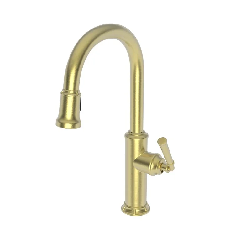 Kitchen Faucet Gavin 1 Lever ADA Satin Brass PVD Pull Down Spout Height 10-3/8 Inch 1.8 Gallons per Minute