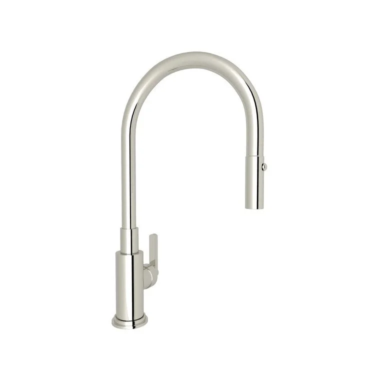 Kitchen Faucet Lombardia Pull Down 1 Metal Lever Polished Nickel 1.5 Gallons per Minute