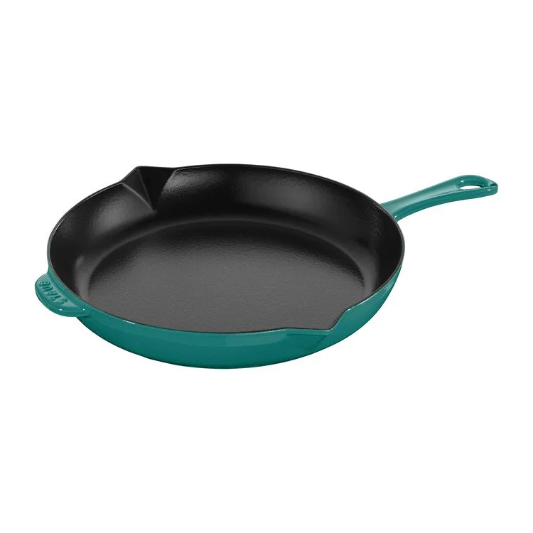 10" Cast Iron Fry Pan - Turquoise