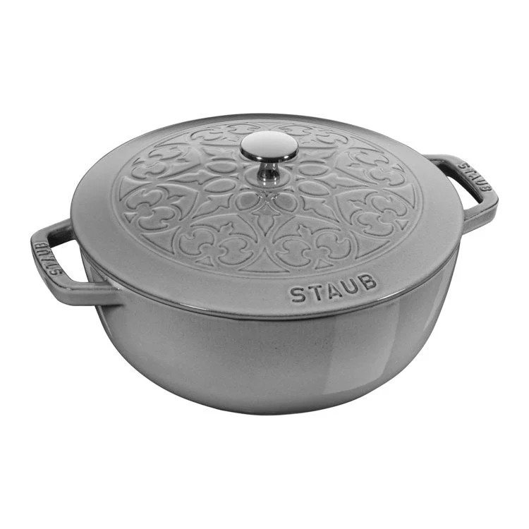 3.75-Quart Cast Iron Essential French Oven with Lilly Lid - Graphite Gray