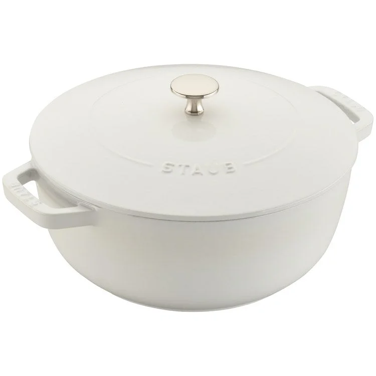 3.75-Quart Cast Iron Dutch Oven - White