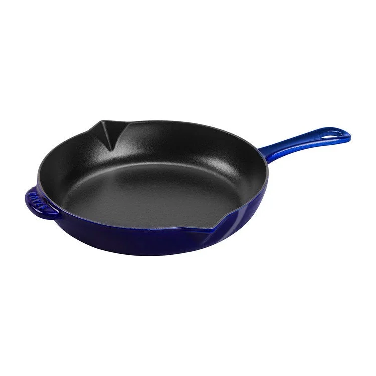 10" Cast Iron Fry Pan - Dark Blue