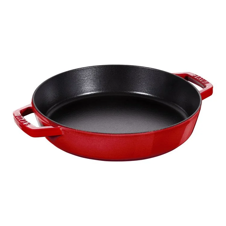 13" Cast Iron Double Handle Fry Pan - Cherry