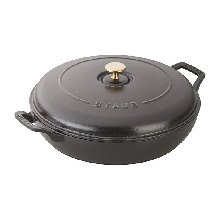 3.5-Quart Cast Iron Braiser - Matte Black