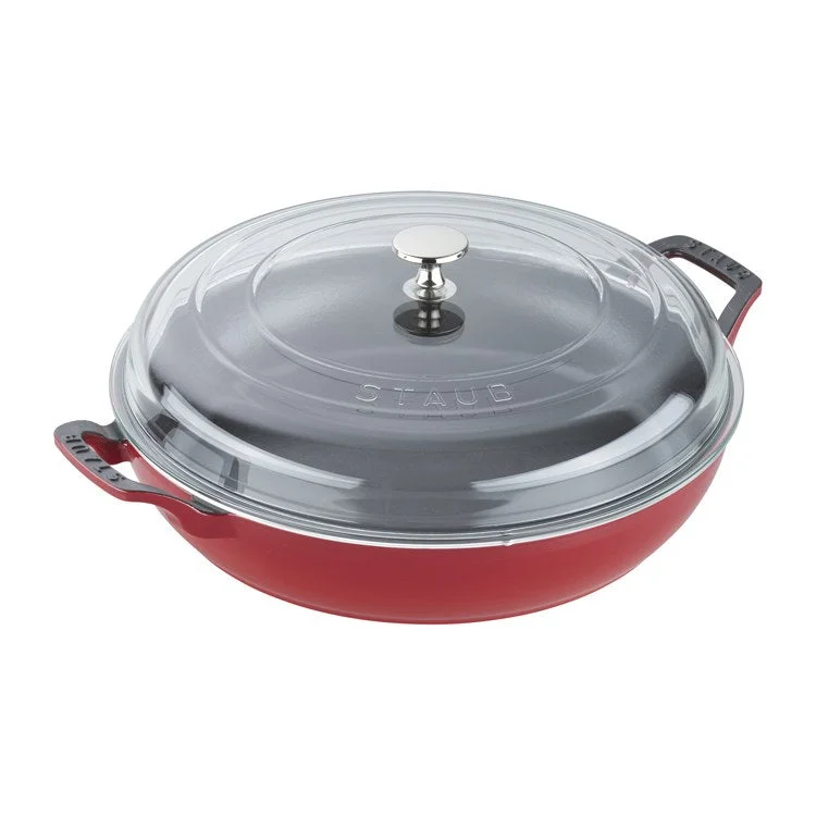 3.5-Quart Cast Iron Braiser with Glass Lid