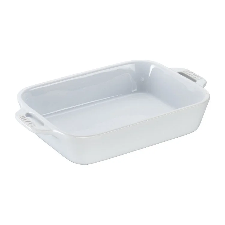 6" x 7.5" Ceramic Rectangular Baking Dish - White