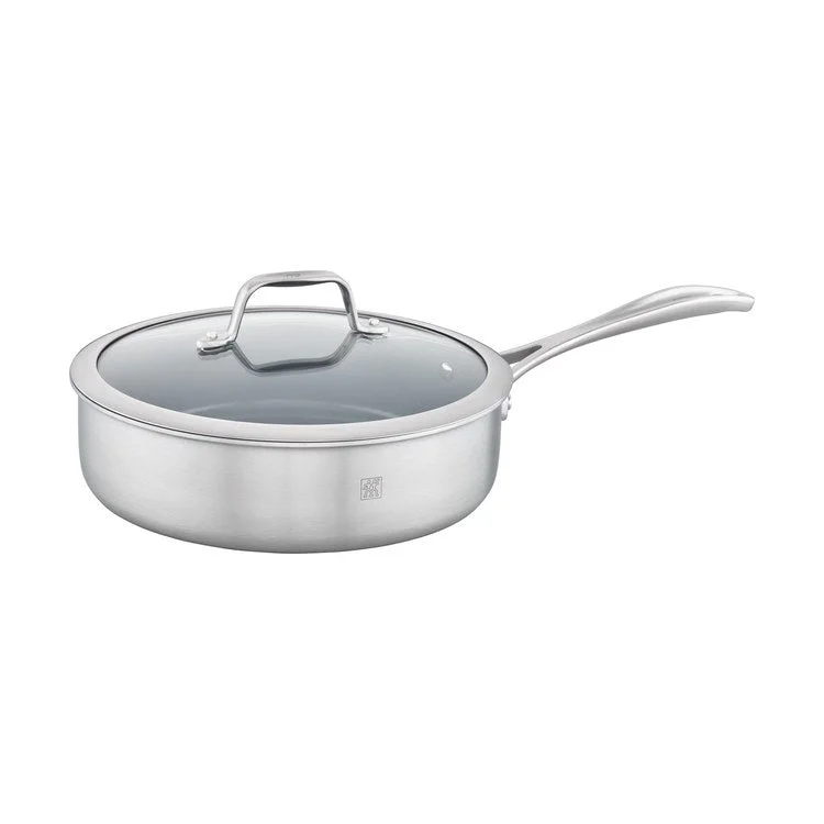 Spirit 3-Ply 3-Quart Stainless Steel and Ceramic Nonstick Saute Pan