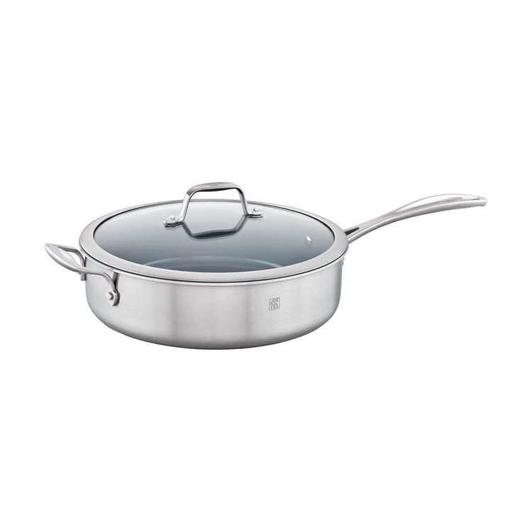 Spirit 3-Ply 5-Quart Stainless Steel and Ceramic Nonstick Saute Pan