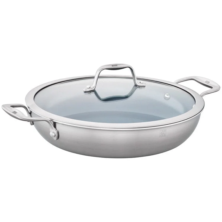 Spirit 3-Ply 4-Quart Stainless Steel and Ceramic Nonstick Braiser