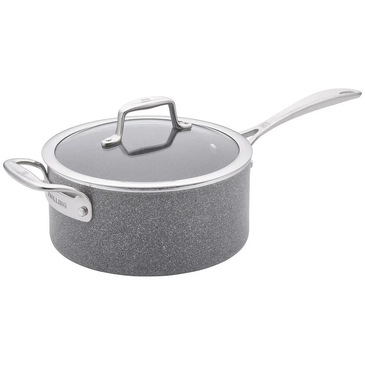 Vitale 4-Quart Nonstick Aluminum Saucepan with Helper Handle and Lid